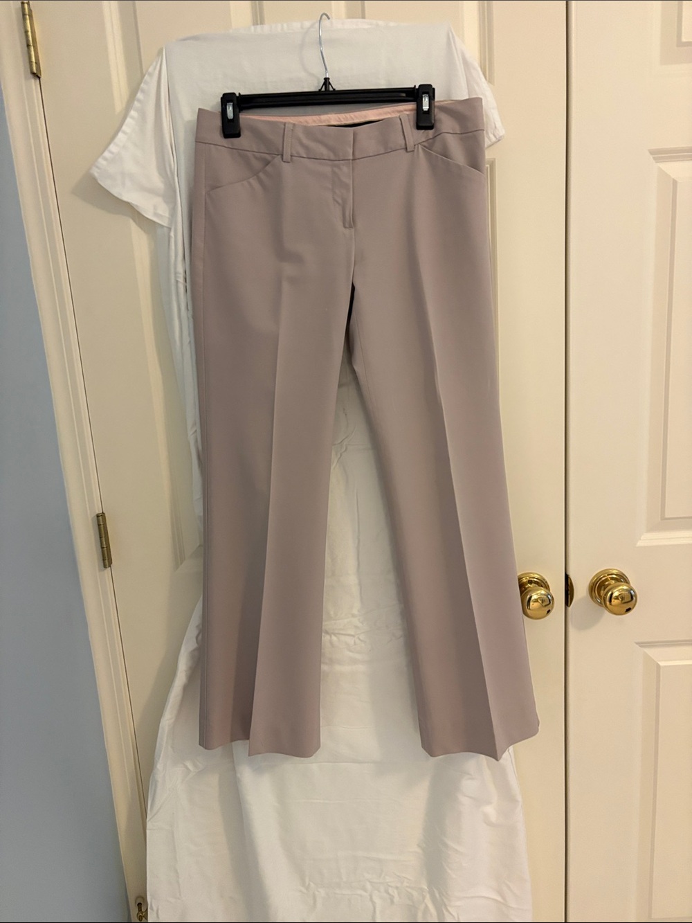 Theory Taupe Flare Dress Pants